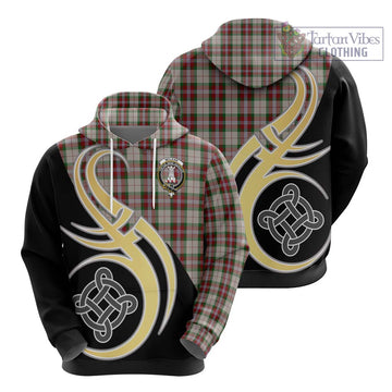 McLean Dress Tartan Hoodie with Family Crest and Celtic Symbol Style