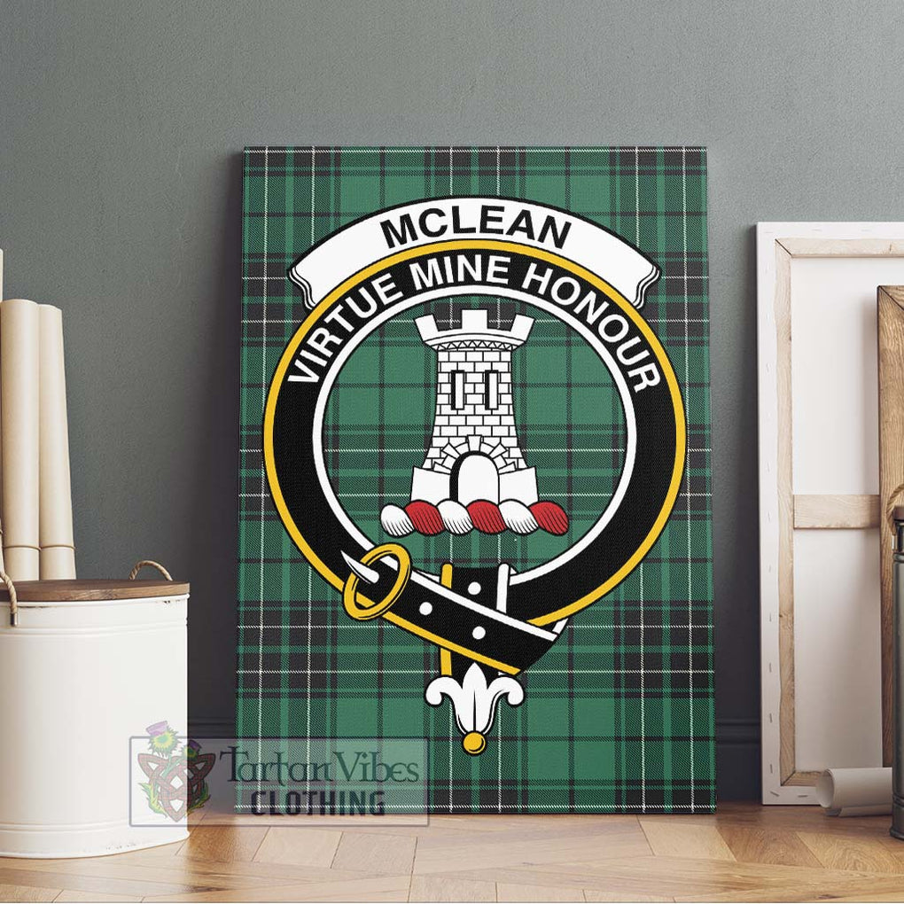 McLean Hunting Ancient Tartan Canvas Print Wall Art with Family Crest Without Frame - Tartan Vibes Clothing