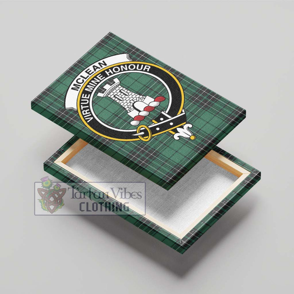 McLean Hunting Ancient Tartan Canvas Print Wall Art with Family Crest - Tartan Vibes Clothing