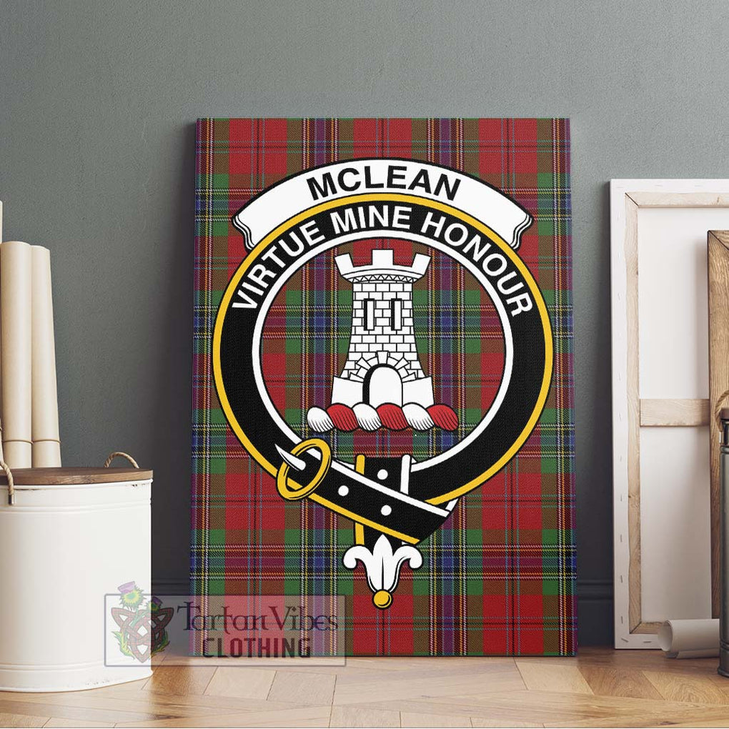 McLean of Duart Tartan Canvas Print Wall Art with Family Crest Without Frame - Tartan Vibes Clothing