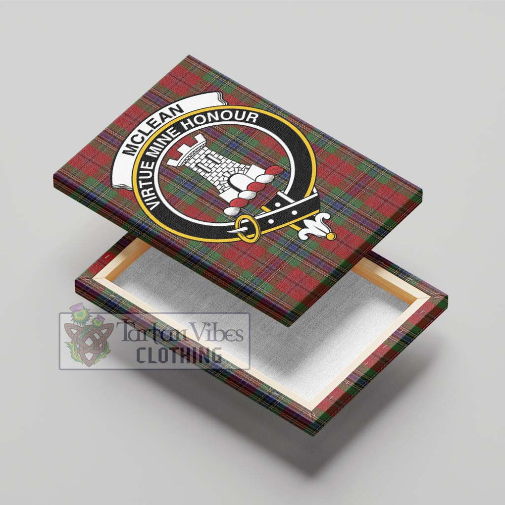 McLean of Duart Tartan Canvas Print Wall Art with Family Crest - Tartan Vibes Clothing