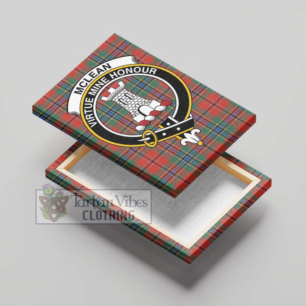 McLean of Duart Ancient Tartan Canvas Print Wall Art with Family Crest - Tartan Vibes Clothing