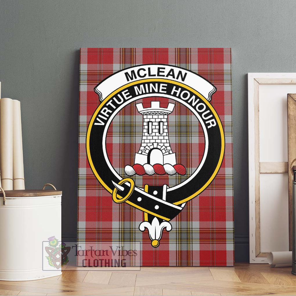 McLean of Duart Dress Red Tartan Canvas Print Wall Art with Family Crest Without Frame - Tartan Vibes Clothing