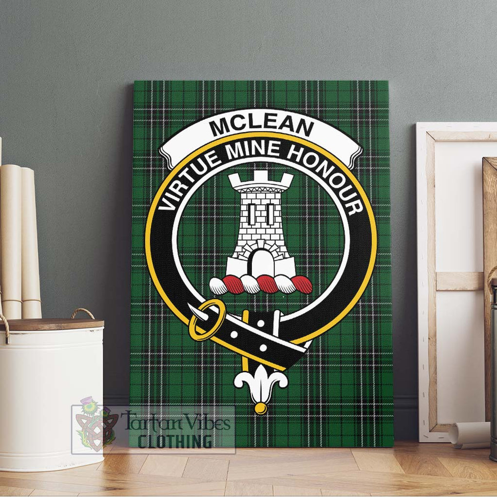 McLean of Duart Hunting Tartan Canvas Print Wall Art with Family Crest Without Frame - Tartan Vibes Clothing