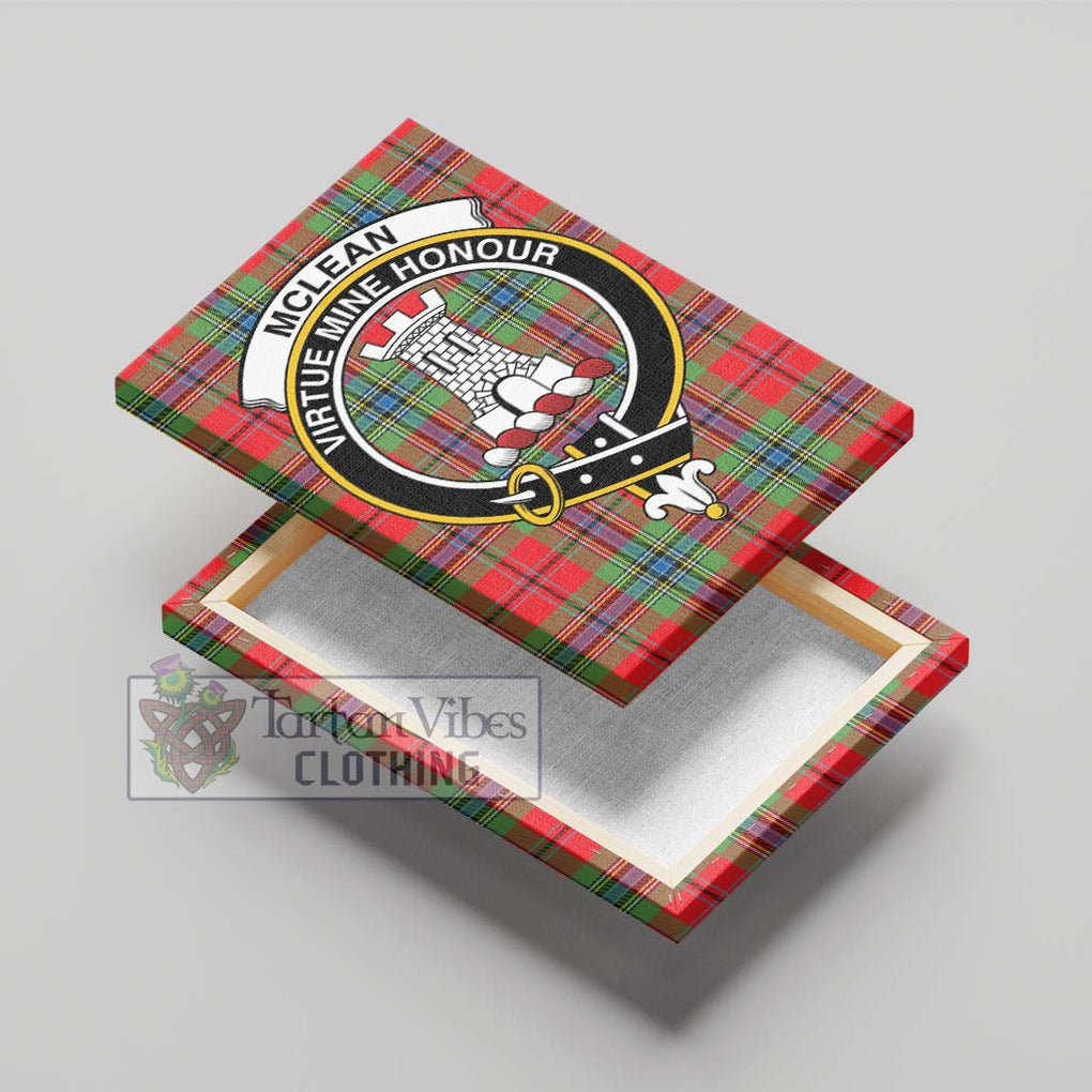 McLean of Duart Modern Tartan Canvas Print Wall Art with Family Crest - Tartan Vibes Clothing