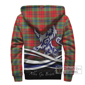 McLean of Duart Modern Tartan Sherpa Hoodie with Alba Gu Brath Regal Lion Emblem