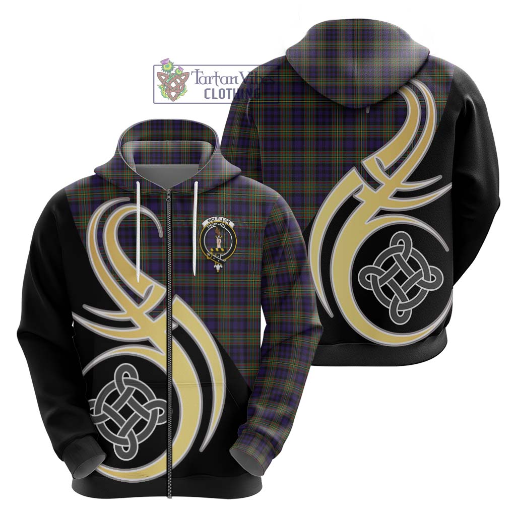 Tartan Vibes Clothing McLellan Tartan Hoodie with Family Crest and Celtic Symbol Style