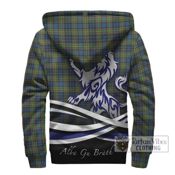 McLellan Ancient Tartan Sherpa Hoodie with Alba Gu Brath Regal Lion Emblem