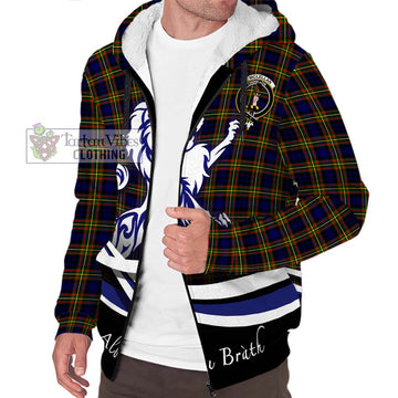 McLellan Modern Tartan Sherpa Hoodie with Alba Gu Brath Regal Lion Emblem