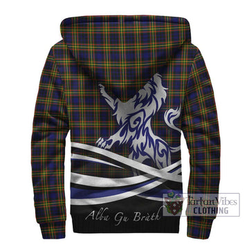 McLellan Modern Tartan Sherpa Hoodie with Alba Gu Brath Regal Lion Emblem