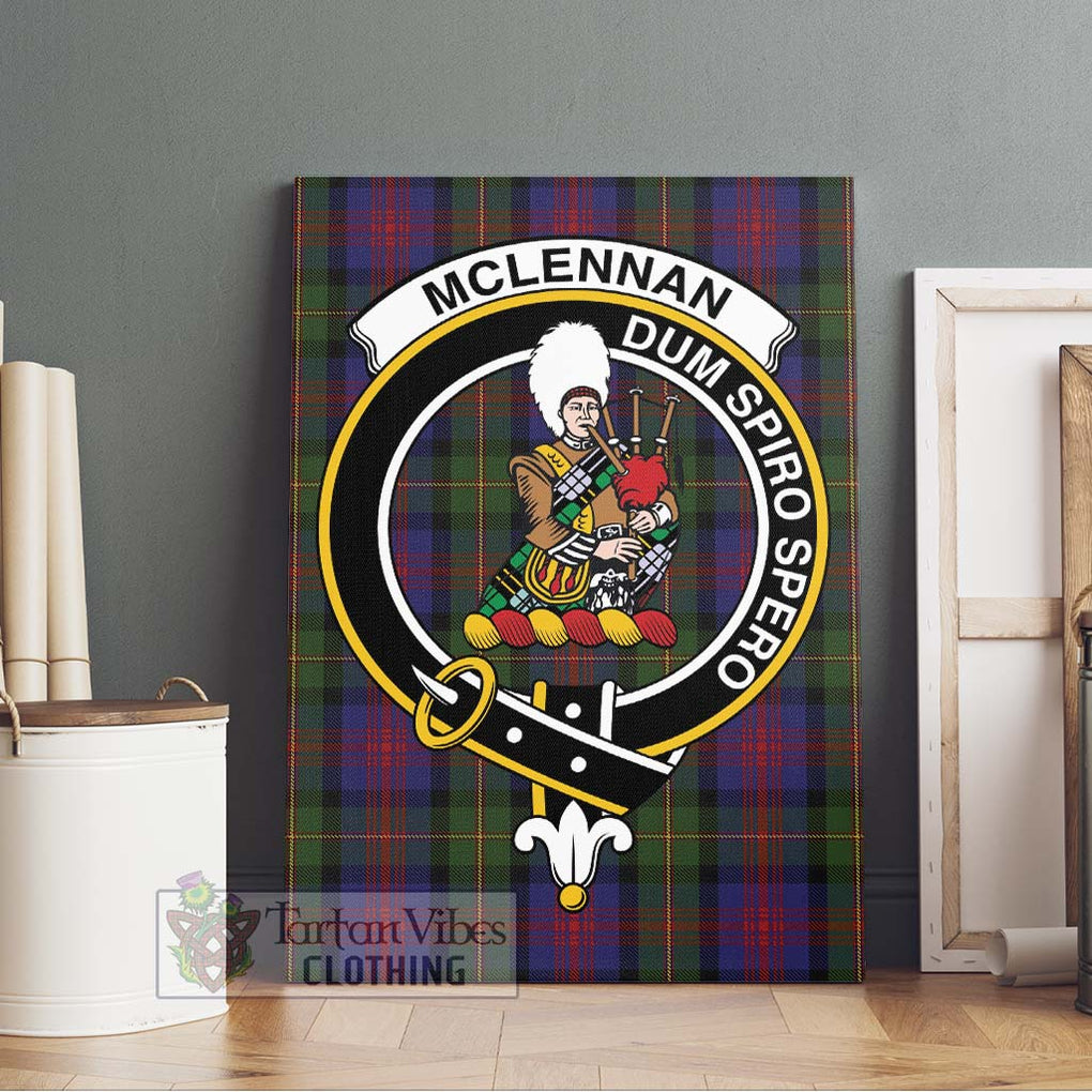 McLennan Tartan Canvas Print Wall Art with Family Crest Without Frame - Tartan Vibes Clothing