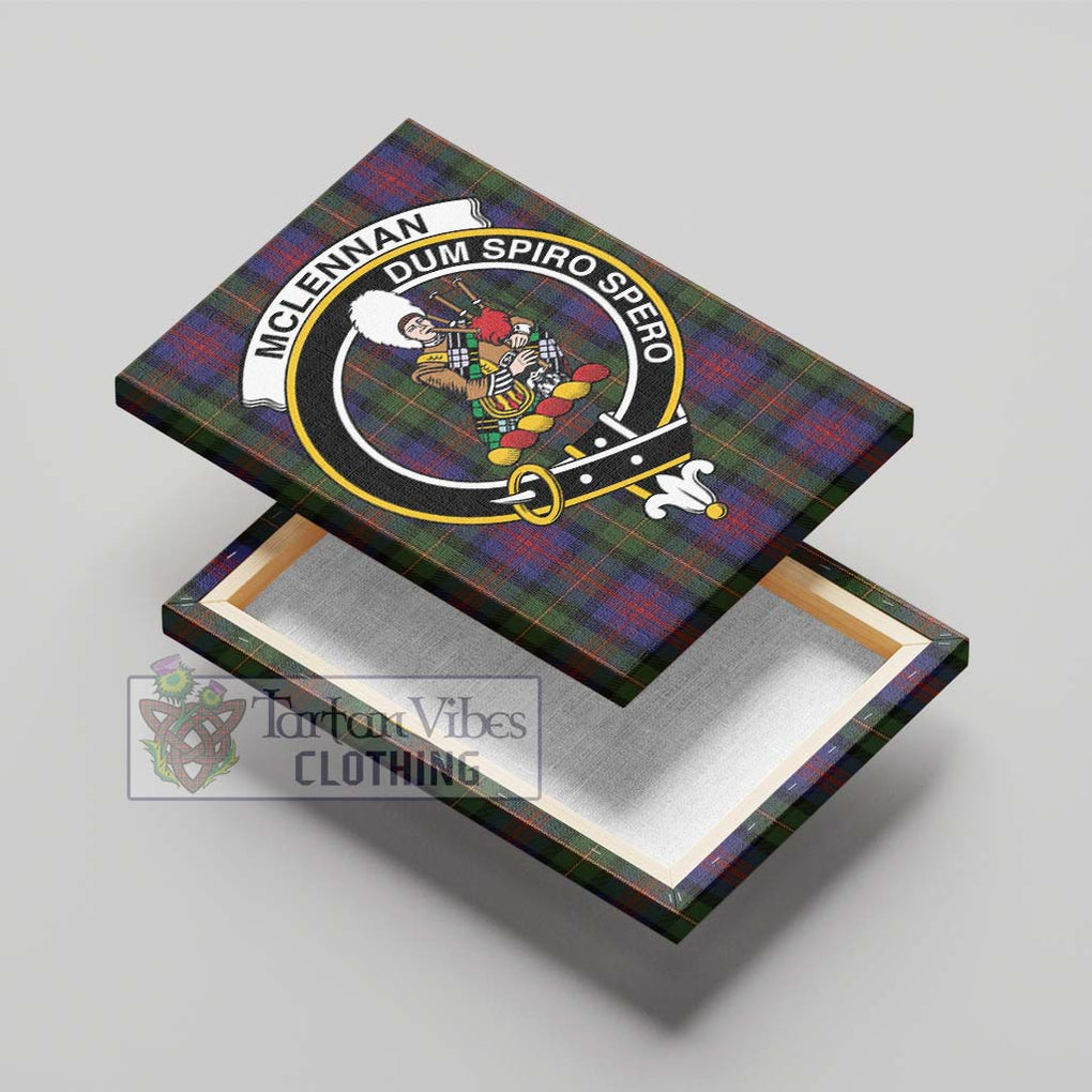 McLennan Tartan Canvas Print Wall Art with Family Crest - Tartan Vibes Clothing