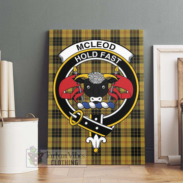 McLeod Tartan Canvas Print Wall Art with Family Crest