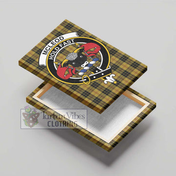 McLeod Tartan Canvas Print Wall Art with Family Crest