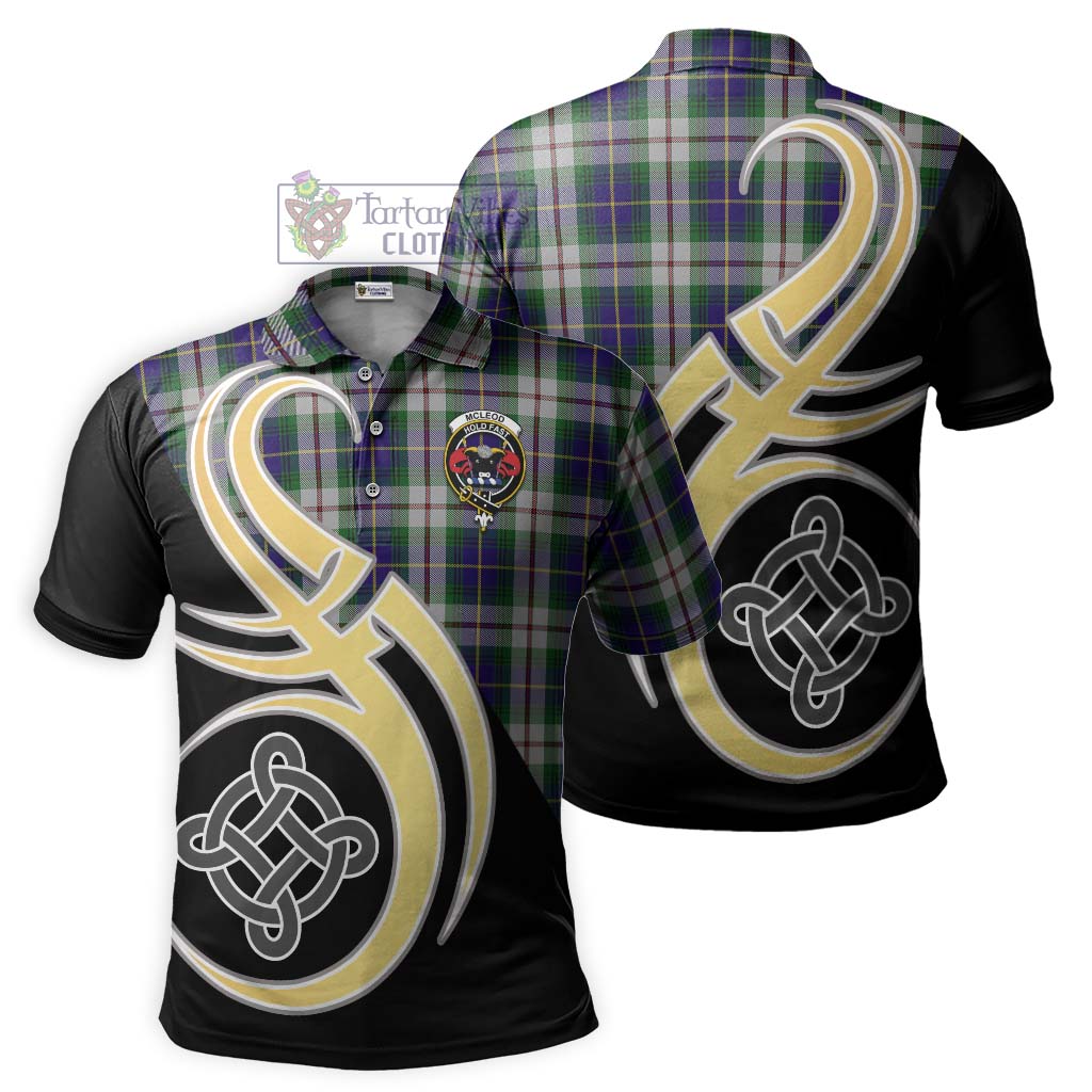 Tartan Vibes Clothing McLeod Of Californian Tartan Polo Shirt with Family Crest and Celtic Symbol Style