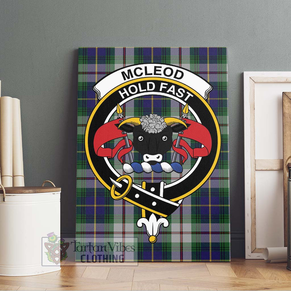 McLeod Of Californian Tartan Canvas Print Wall Art with Family Crest Without Frame - Tartan Vibes Clothing