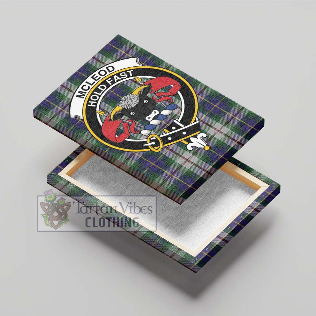 McLeod Of Californian Tartan Canvas Print Wall Art with Family Crest - Tartan Vibes Clothing