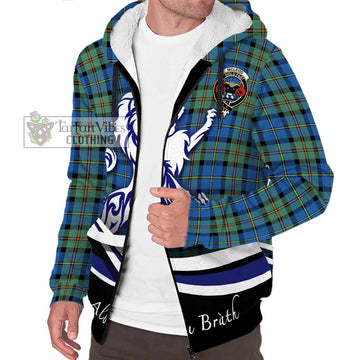 McLeod of Harris Ancient Tartan Sherpa Hoodie with Alba Gu Brath Regal Lion Emblem