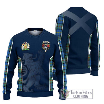 McLeod of Harris Ancient Tartan Knitted Sweater with Family Crest and Lion Rampant Vibes Sport Style