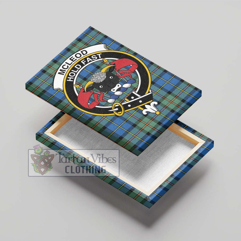 McLeod of Harris Ancient Tartan Canvas Print Wall Art with Family Crest - Tartan Vibes Clothing