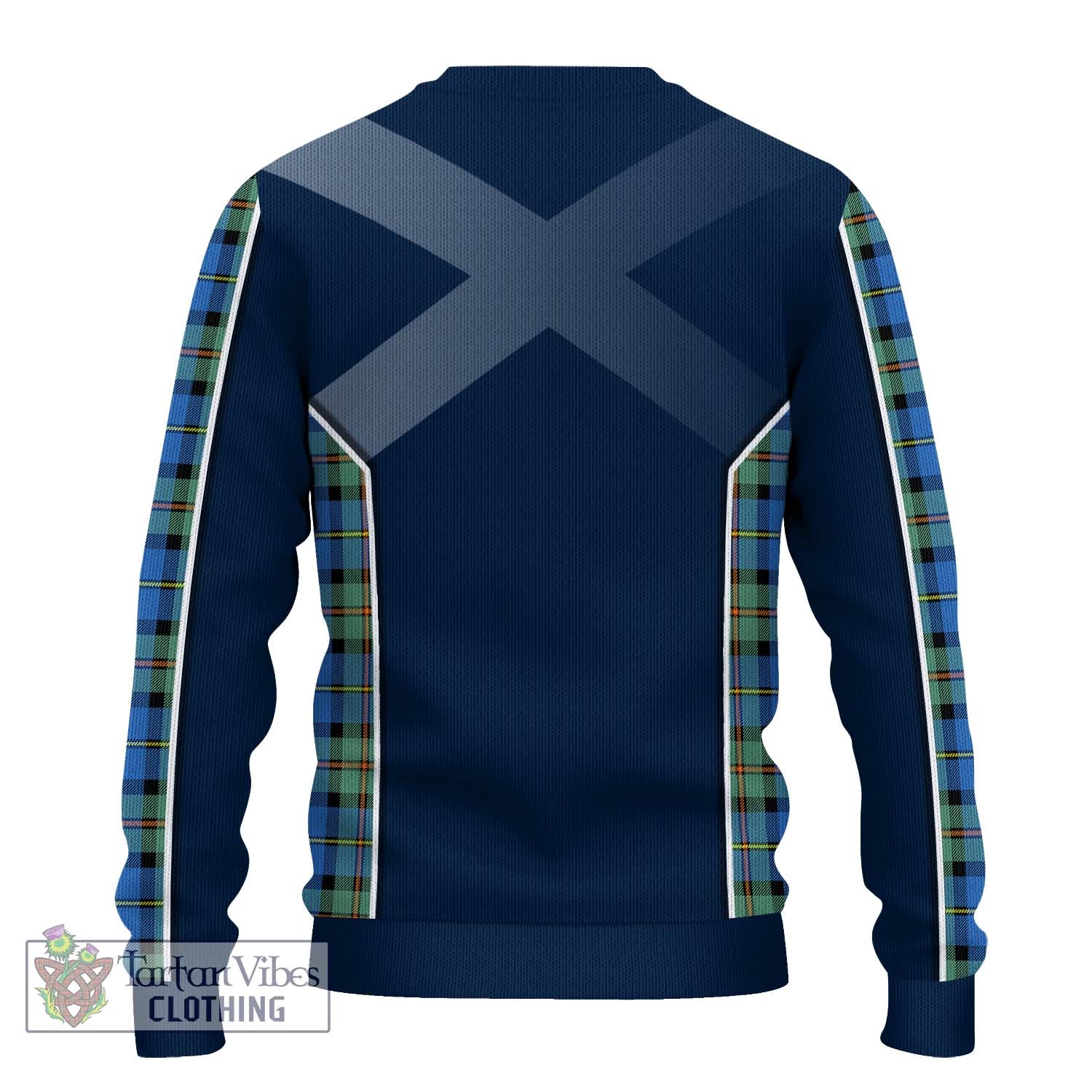 Tartan Vibes Clothing McLeod of Harris Ancient Tartan Knitted Sweater with Family Crest and Lion Rampant Vibes Sport Style