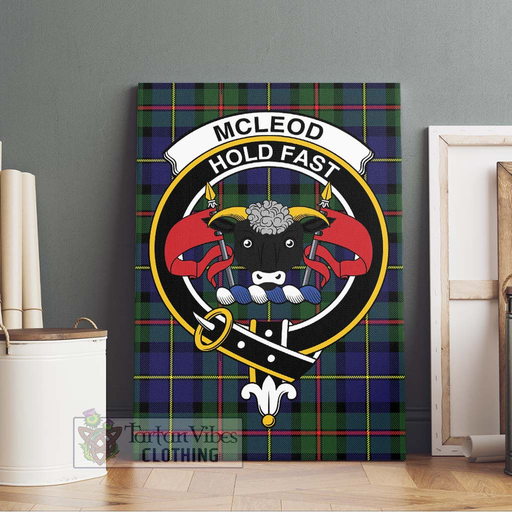 McLeod of Harris Modern Tartan Canvas Print Wall Art with Family Crest Without Frame - Tartan Vibes Clothing