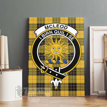 McLeod of Lewis Ancient Tartan Canvas Print Wall Art with Family Crest