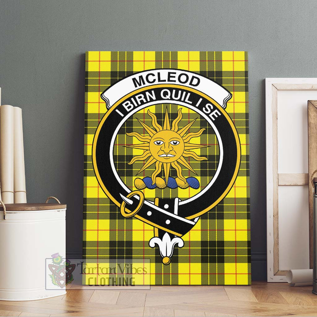 McLeod of Lewis Modern Tartan Canvas Print Wall Art with Family Crest Without Frame - Tartan Vibes Clothing