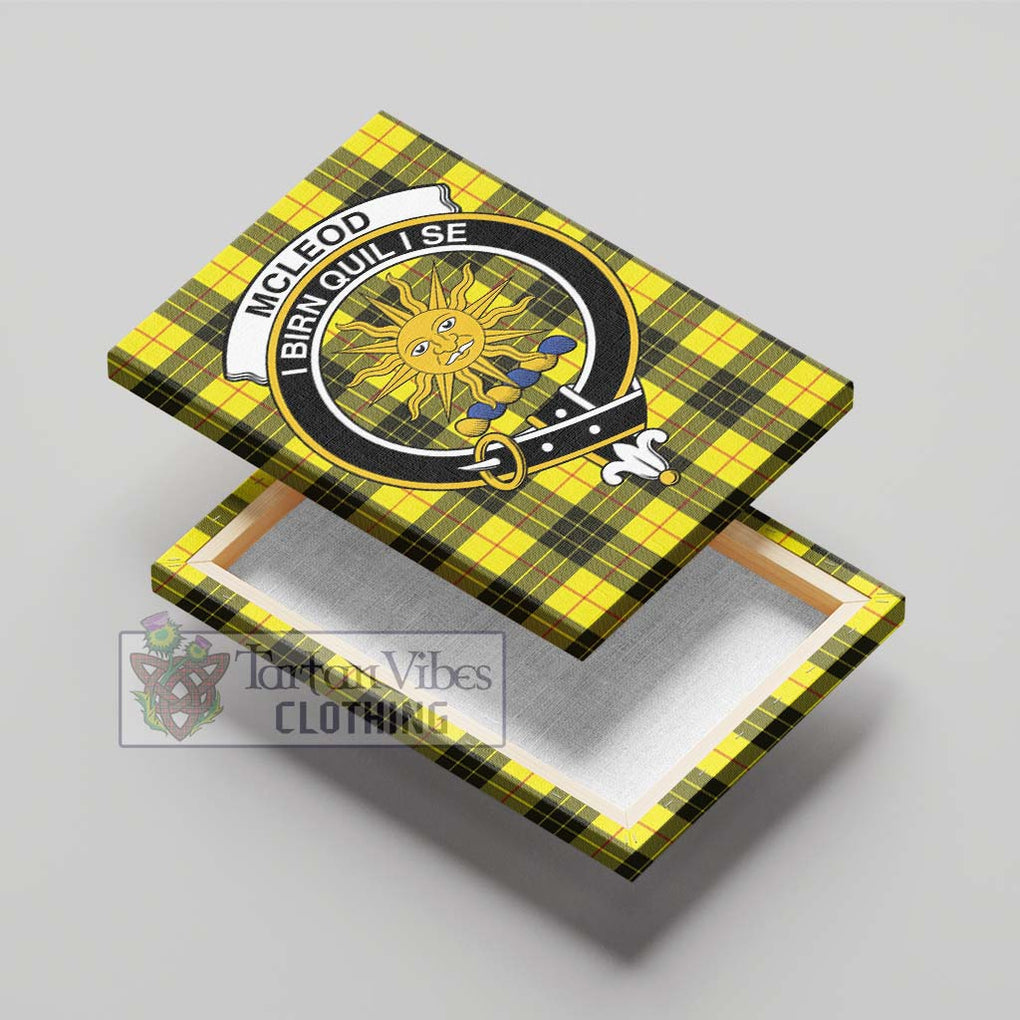 McLeod of Lewis Modern Tartan Canvas Print Wall Art with Family Crest - Tartan Vibes Clothing