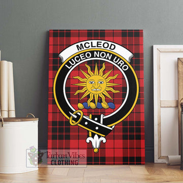 McLeod of Raasay Tartan Canvas Print Wall Art with Family Crest