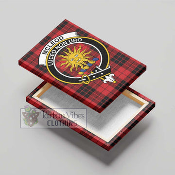 McLeod of Raasay Tartan Canvas Print Wall Art with Family Crest