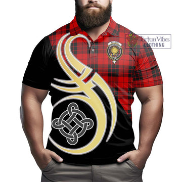 McLeod of Raasay Tartan Polo Shirt with Family Crest and Celtic Symbol Style