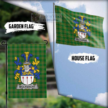 McLysacht Irish Clan Tartan Flag with Coat of Arms