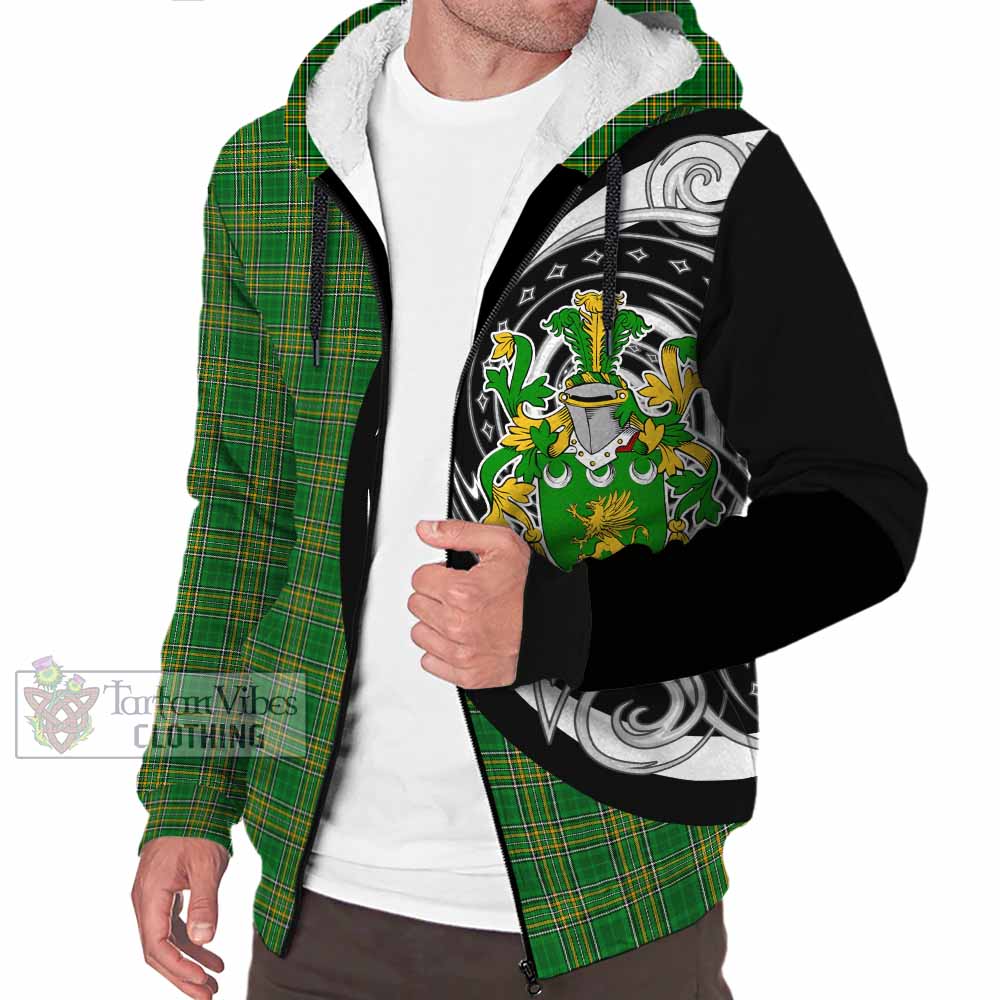 McManus Irish Clan Sherpa Hoodie Celtic Circle Style - Tartan Vibes Clothing