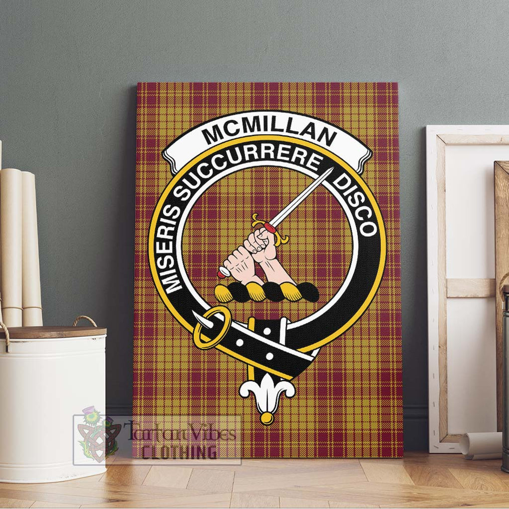 McMillan Dress Tartan Canvas Print Wall Art with Family Crest Without Frame - Tartan Vibes Clothing