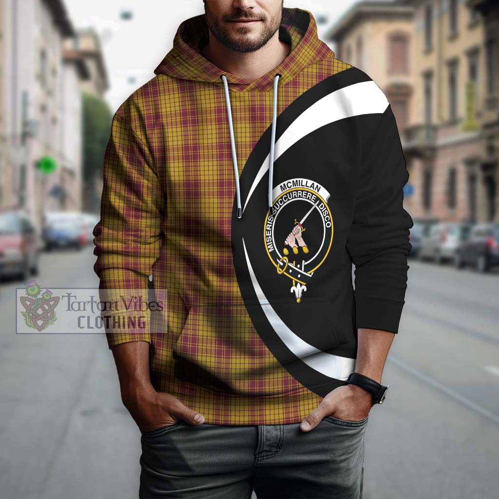 McMillan Dress Tartan Hoodie with Family Crest Circle Style Zip Hoodie - Tartan Vibes Clothing