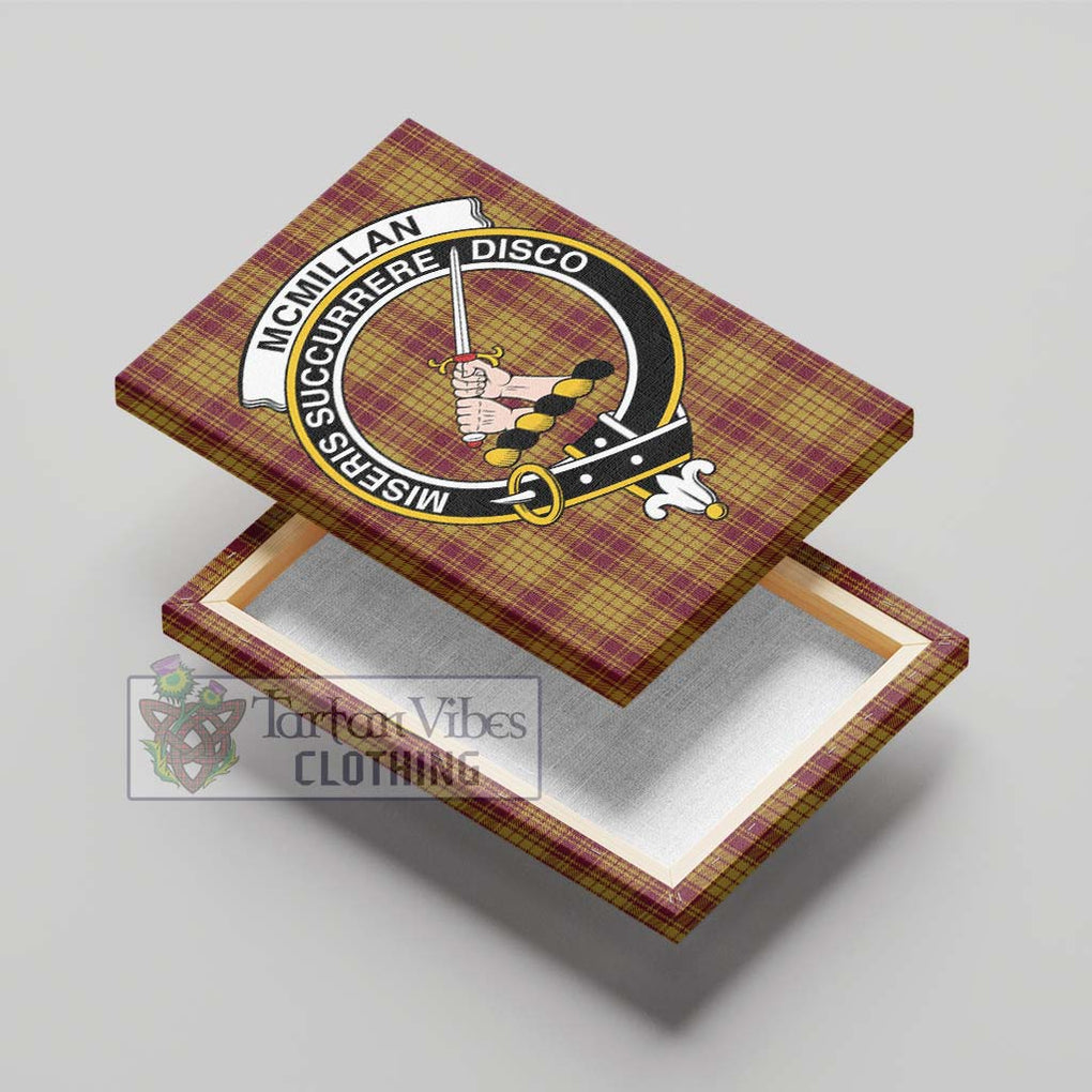 McMillan Dress Tartan Canvas Print Wall Art with Family Crest - Tartan Vibes Clothing