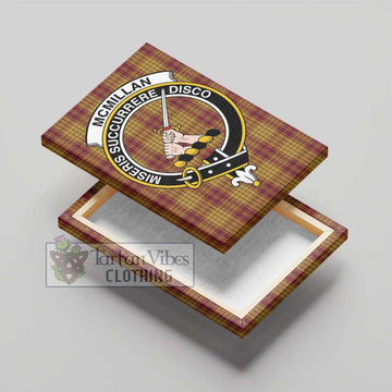 McMillan Dress Tartan Canvas Print Wall Art with Family Crest