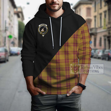 McMillan Dress Tartan Hoodie with Family Crest and Military Logo Style