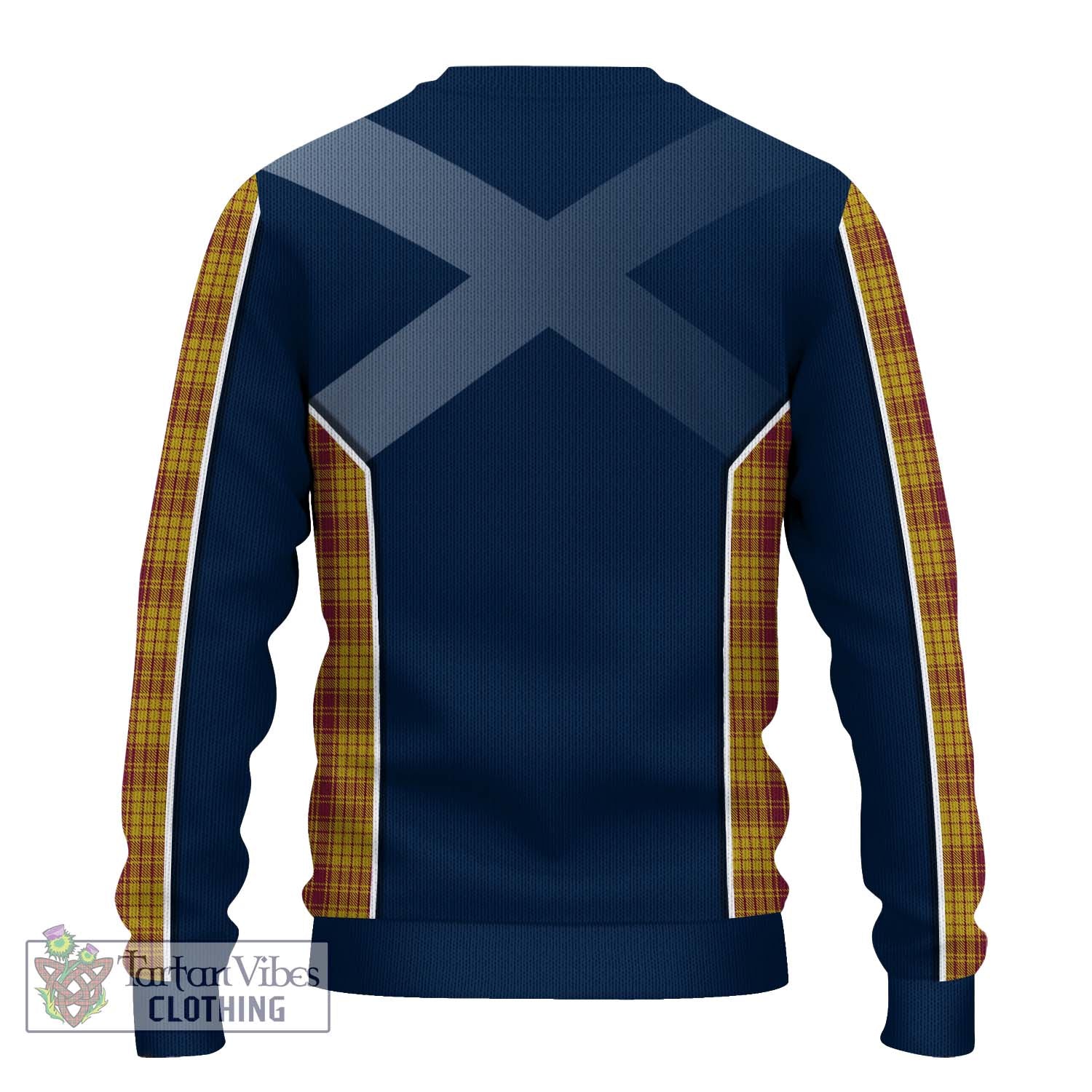 Tartan Vibes Clothing McMillan Dress Tartan Knitted Sweater with Family Crest and Lion Rampant Vibes Sport Style