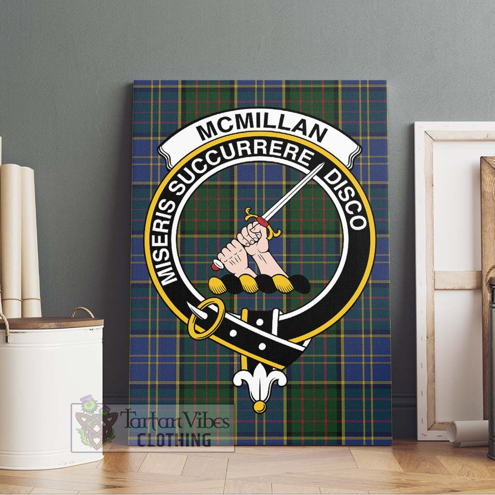 McMillan Hunting Tartan Canvas Print Wall Art with Family Crest Without Frame - Tartan Vibes Clothing