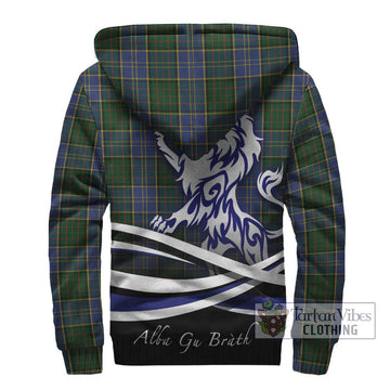 McMillan Hunting Tartan Sherpa Hoodie with Alba Gu Brath Regal Lion Emblem