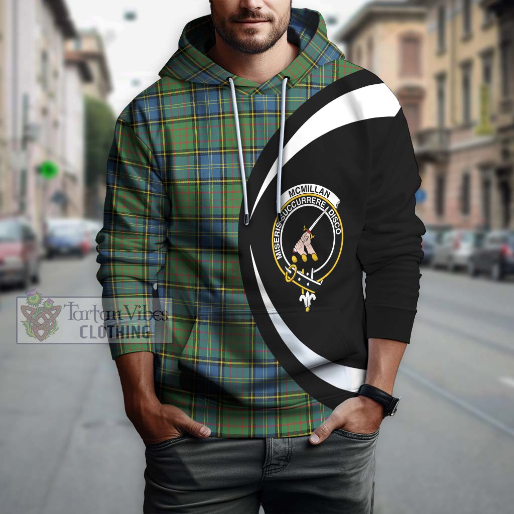 McMillan Hunting Ancient Tartan Hoodie with Family Crest Circle Style Zip Hoodie - Tartan Vibes Clothing