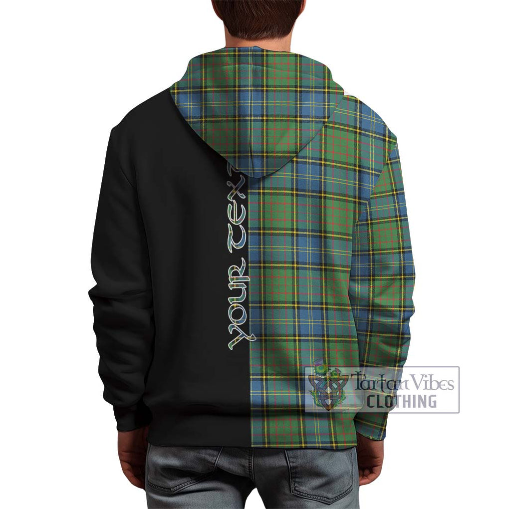 McMillan Hunting Ancient Tartan Hoodie with Family Crest and Half Of Me Style - Tartanvibesclothing Shop