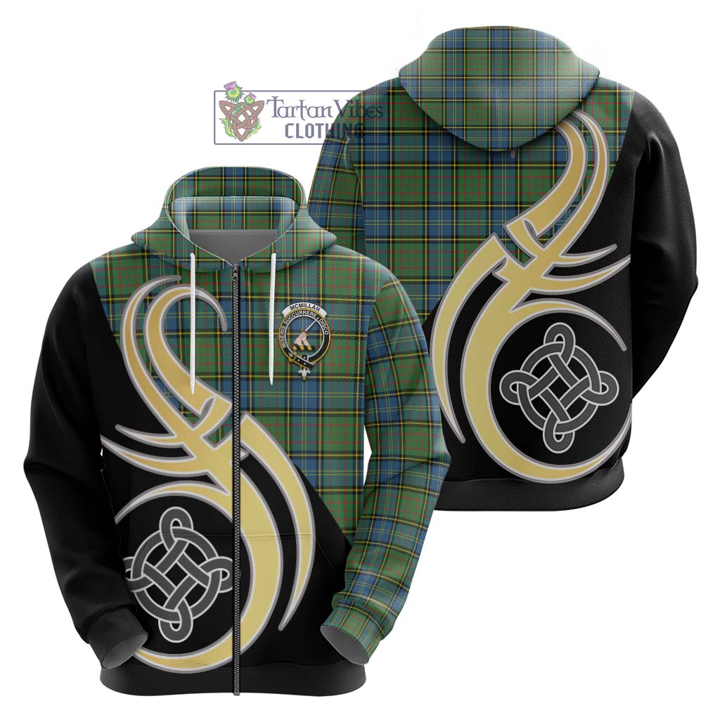 McMillan Hunting Ancient Tartan Hoodie with Family Crest and Celtic Symbol Style - Tartan Vibes Clothing