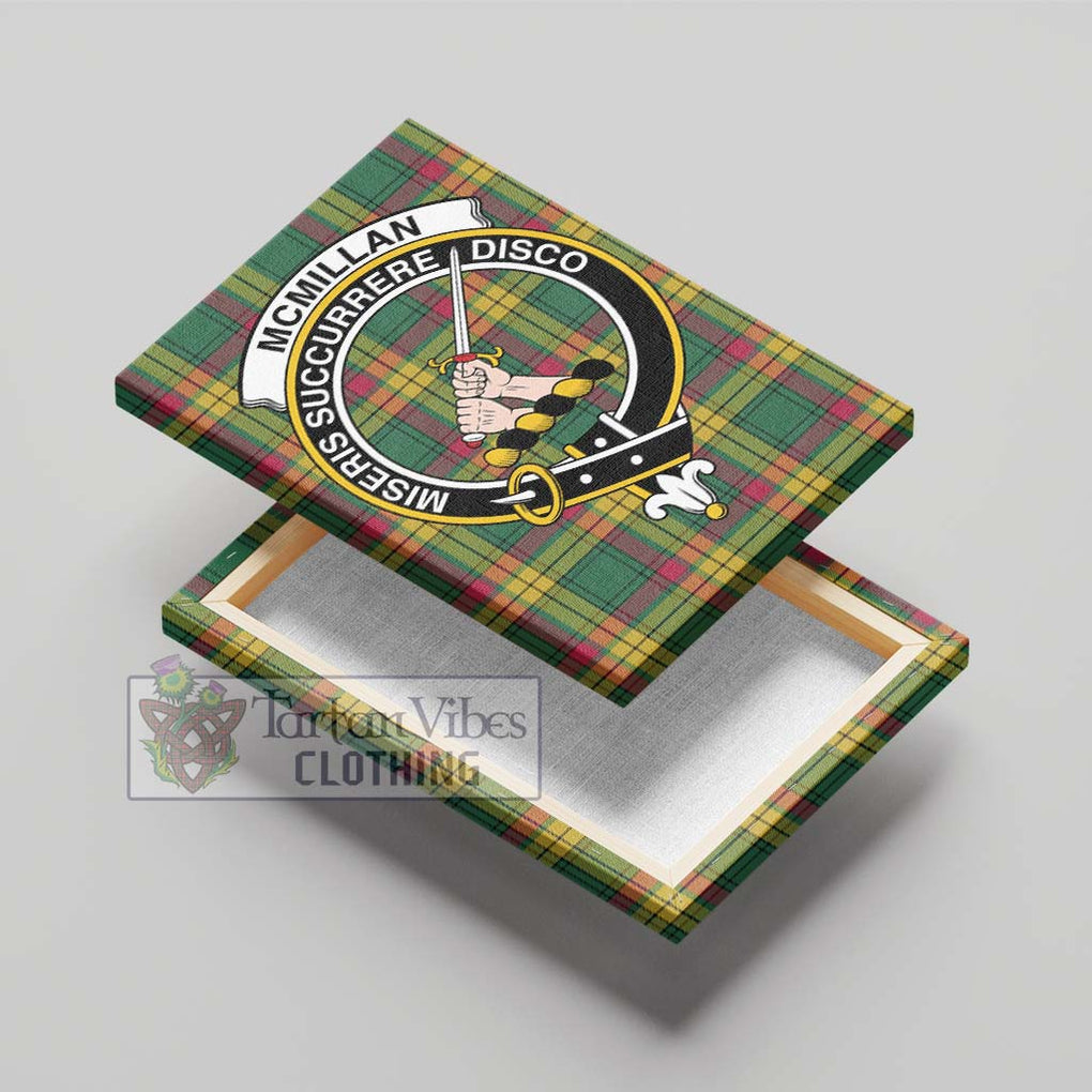 McMillan Old Ancient Tartan Canvas Print Wall Art with Family Crest - Tartan Vibes Clothing