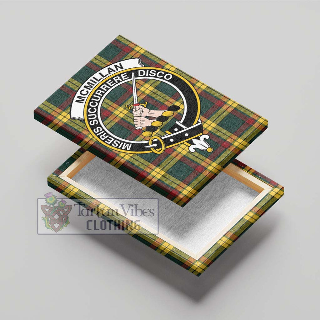 McMillan Old Modern Tartan Canvas Print Wall Art with Family Crest - Tartan Vibes Clothing