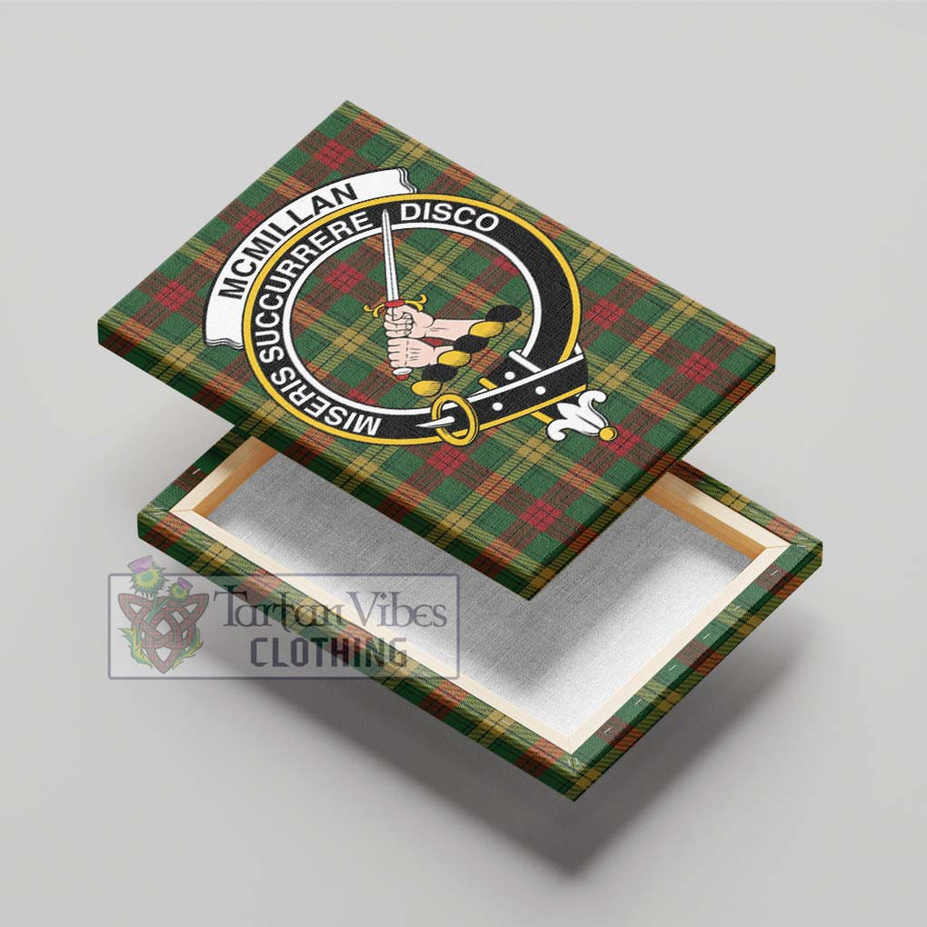 McMillan Society of Glasgow Tartan Canvas Print Wall Art with Family Crest - Tartan Vibes Clothing