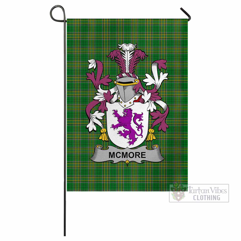 Tartan Vibes Clothing McMore Irish Clan Flag with Coat of Arms