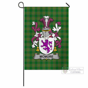 McMore Irish Clan Tartan Flag with Coat of Arms